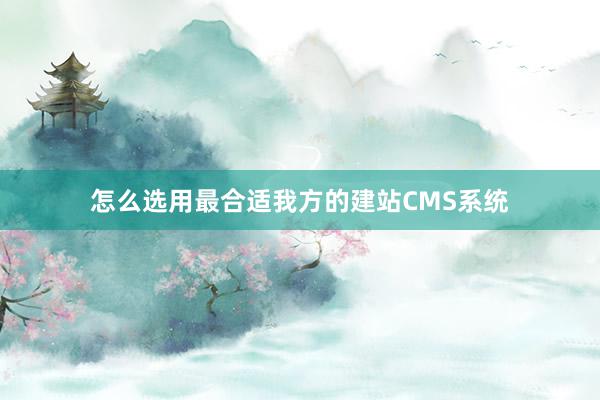 怎么选用最合适我方的建站CMS系统