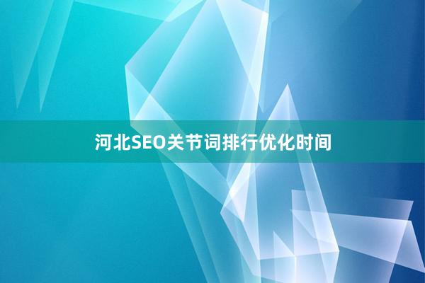 河北SEO关节词排行优化时间